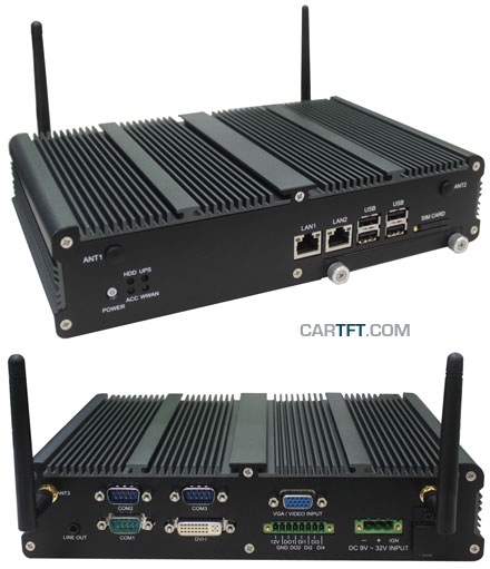 FleetPC-5 Car-PC (AMD G-T56N 2x1.65Ghz, 2GB RAM, Autostart-Controller, 9-36V Automotive PSU, GPS, CAN-BUS) [<b>FANLESS</b>] <b>[REFURBISHED]</b>